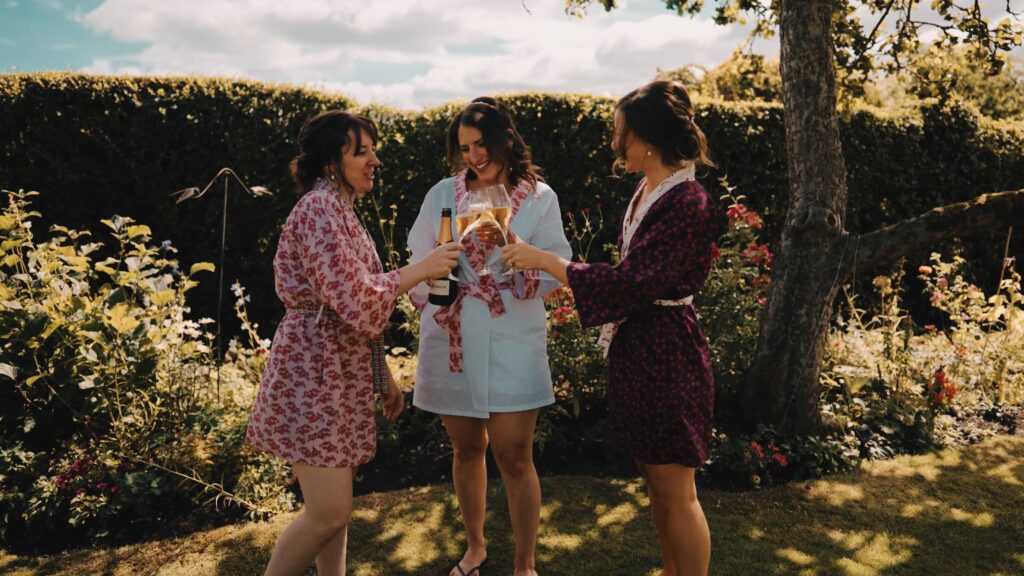 Bridesmaids shot by Durham castle wedding videographer